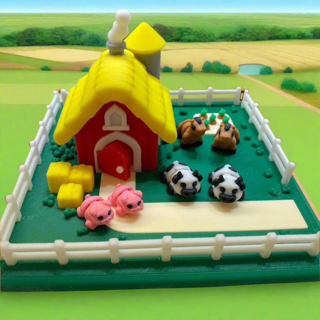 Farm Set - 3d Printed Diorama