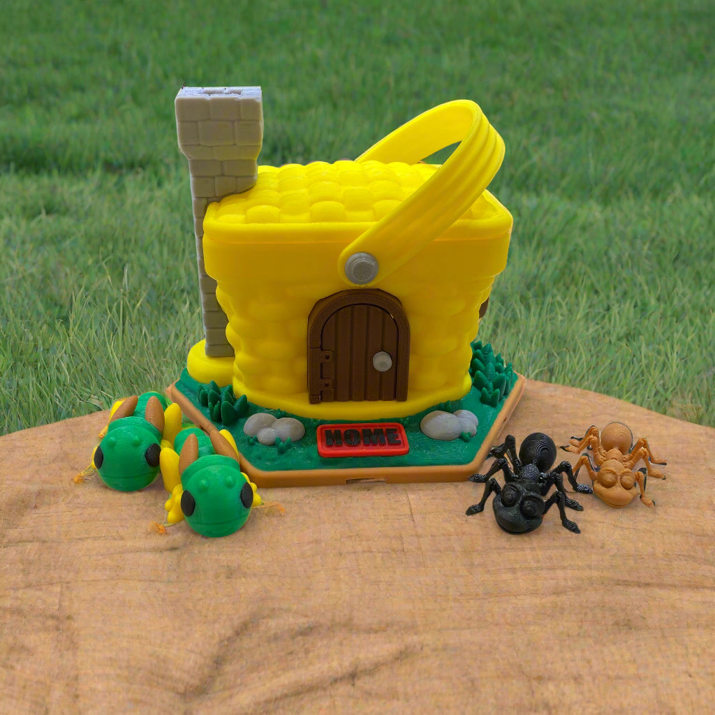 Grasshopper Picnic Basket - 3D Printed Diorama