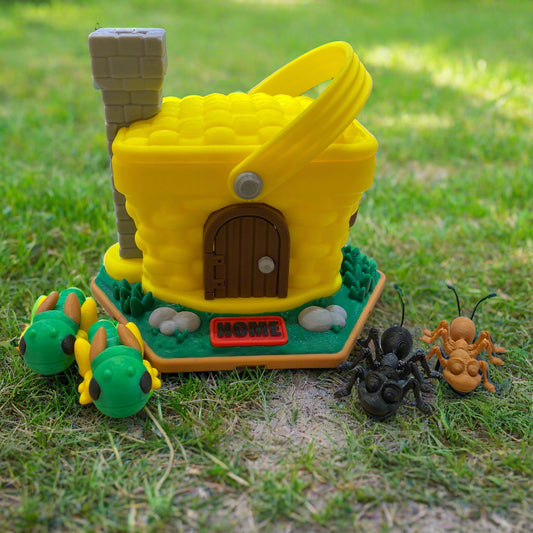 Grasshopper Picnic Basket - 3D Printed Diorama